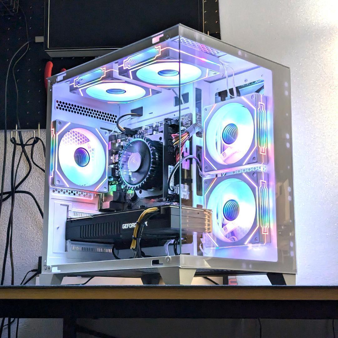 [SILVER]白い光る✨ゲーミングPC✨フルセット✨GTX1080TI①