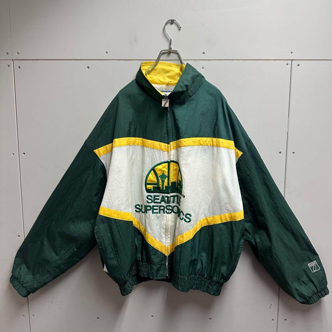 LOGO7 NBA 90s シアトル　スーパーソニックス　ナイロンジャケット