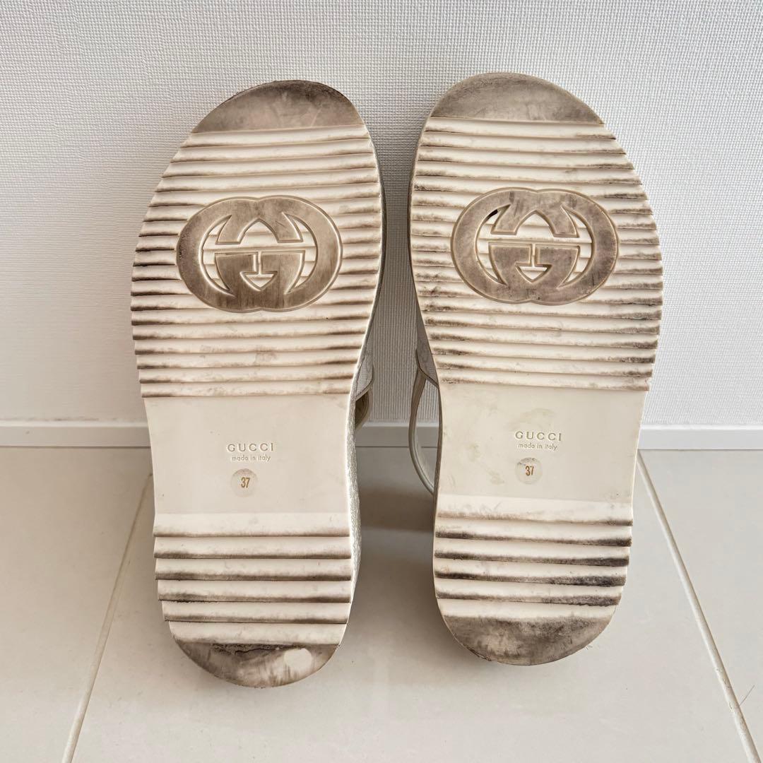 【美品】GUCCI ホワイト コンフォートサンダル37