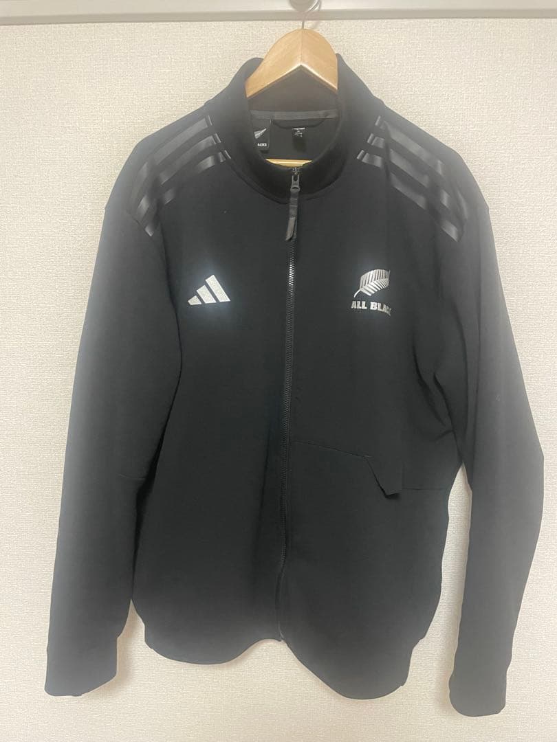 アディダス オールブラックス アンセムジャケット 2XL ブラック フルジップ