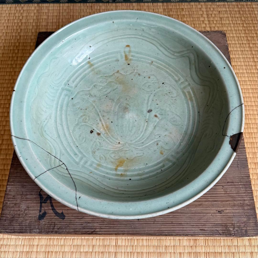 初期伊万里 古波佐見 青磁 大皿 大盤 江戸時代 呉須赤絵 鍋島 古美術 骨董