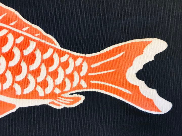 重要無形文化財　郡上本染 鯉のぼり 額縁　80×50cm ガラス入り　端午の節句