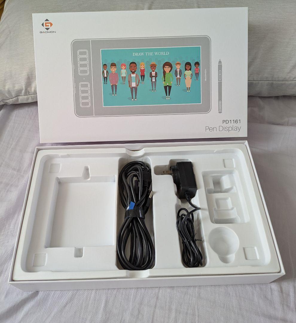 GAOMON液タブPD1161 11.6インチ IPS液晶タブレット充電不要ペン