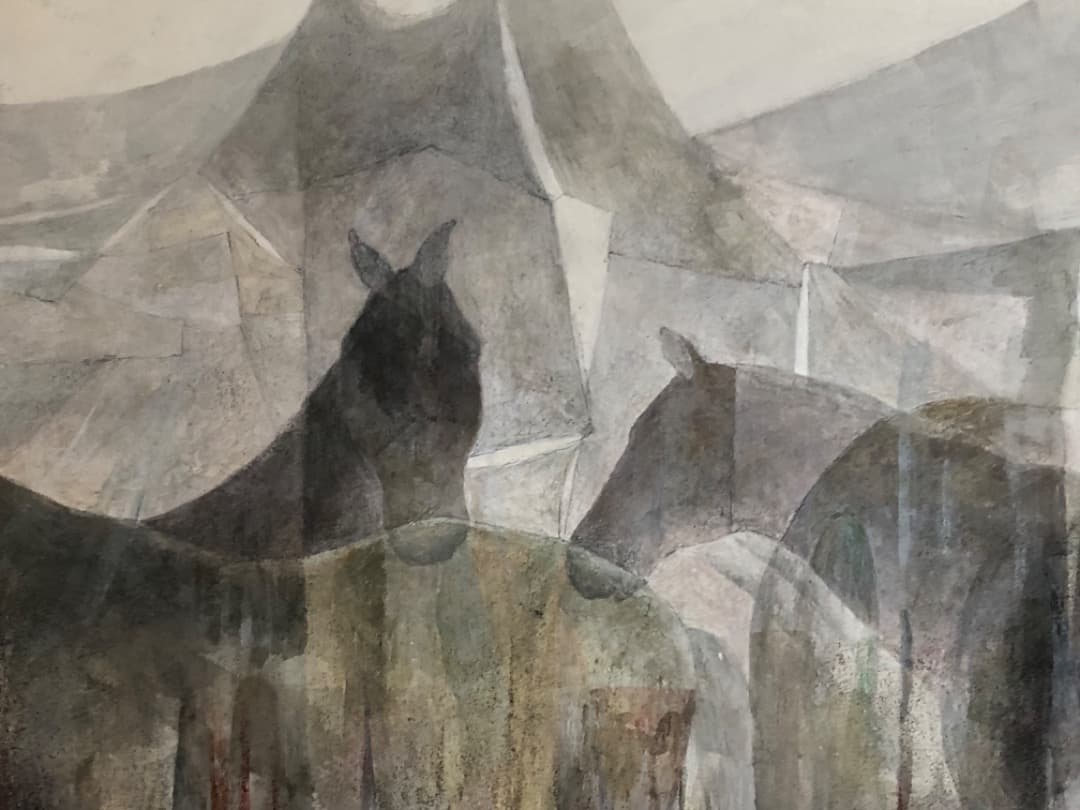 絵画　馬