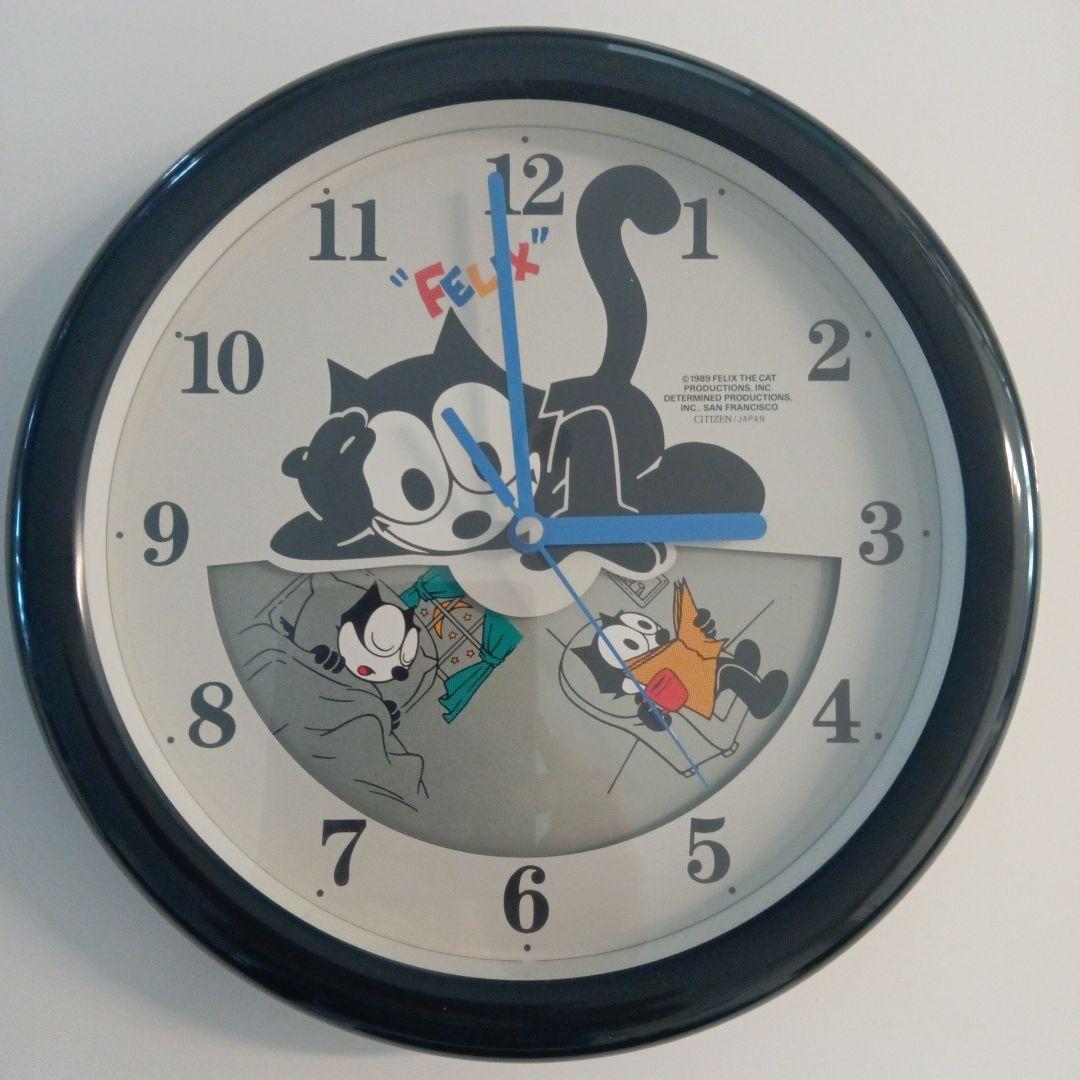 【貴重】80's \"Felix the Cat\" グラフィッククロック 入手困難