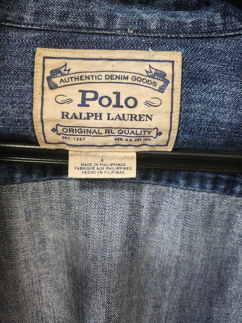 Polo Ralph Lauren デニムリボン長袖シャツ