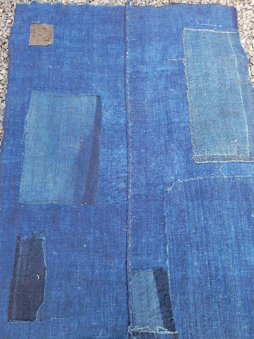 藍染 木綿 2幅 古布 生地 材料 リメイク