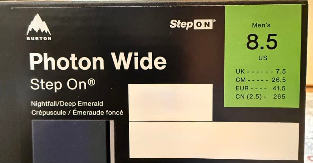 Burton Photon Wide step on スノーボードブーツ 8.5