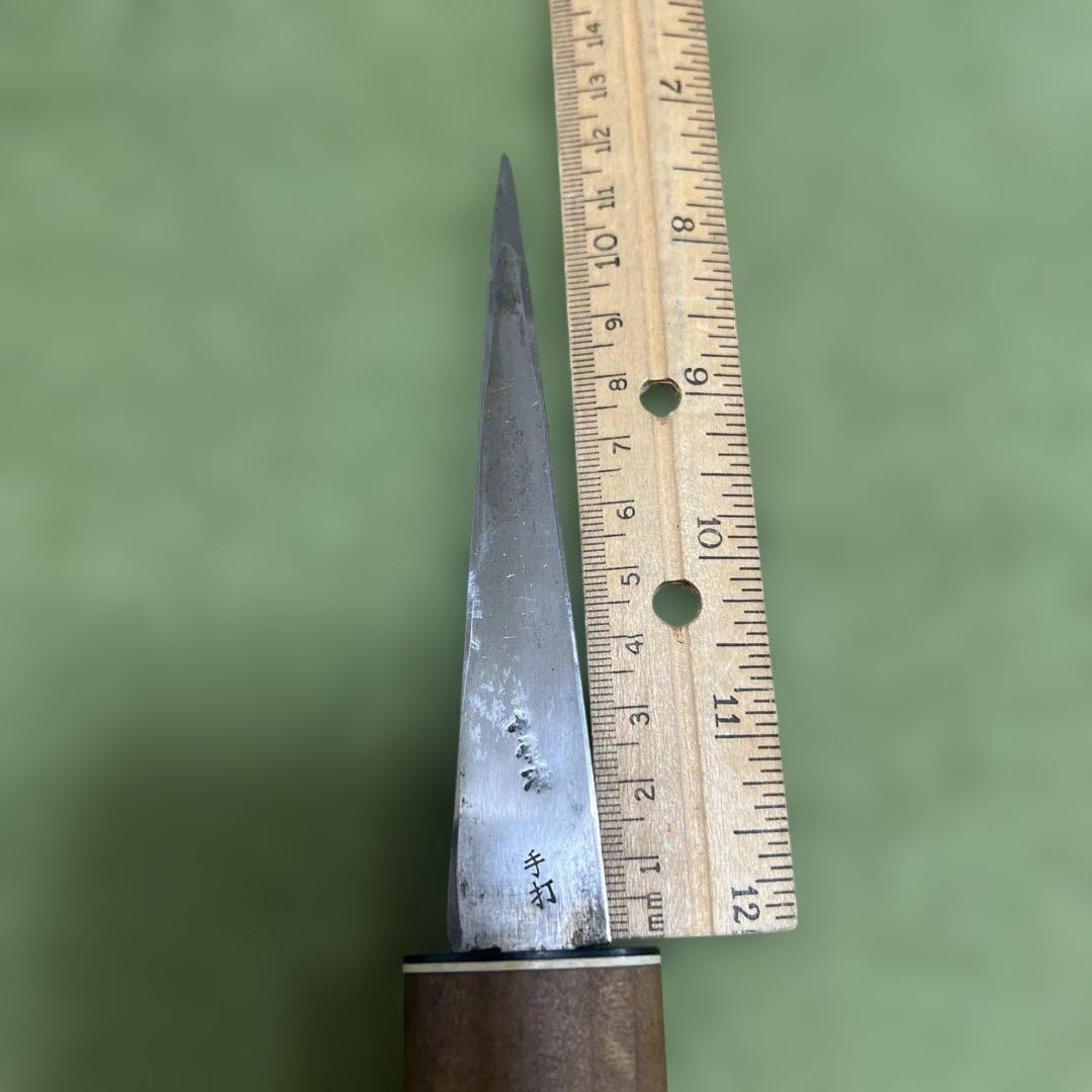 懐刀 柳刃包丁 約12cm 木製ハンドル 全長25cm #4000 仕上げ