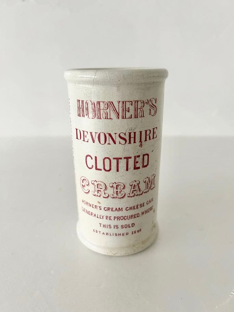 【イギリスアンティーク】クロテッドクリームポット　CLOTTED　CREAM
