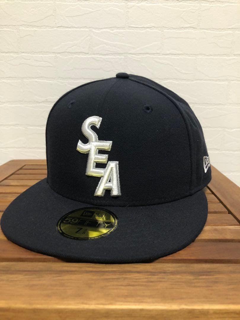 【未使用新品NAVY】WIND AND SEA NEW ERA 7-5/8