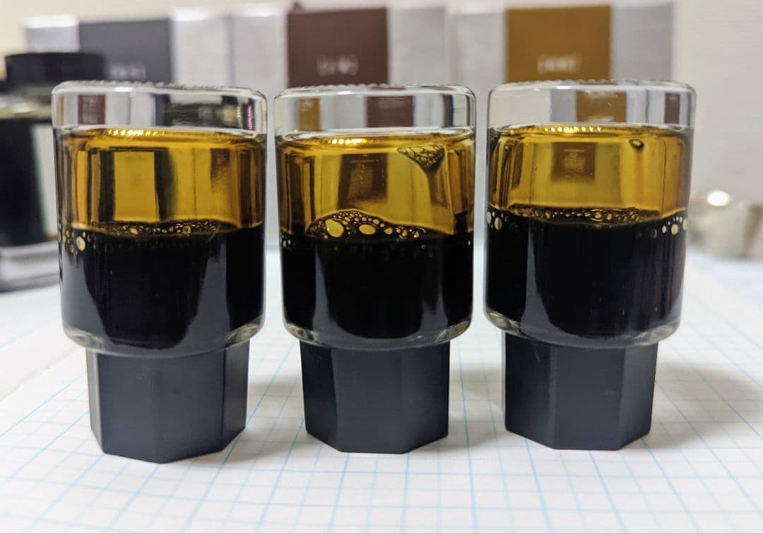 ④万年筆 インク 色彩雫 稲穂 色 14ml 3本セット