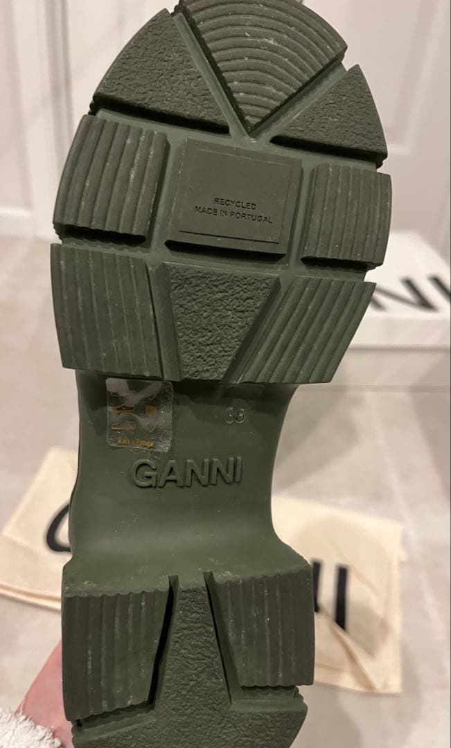 GANNI リサイクルラバー ロングブーツ