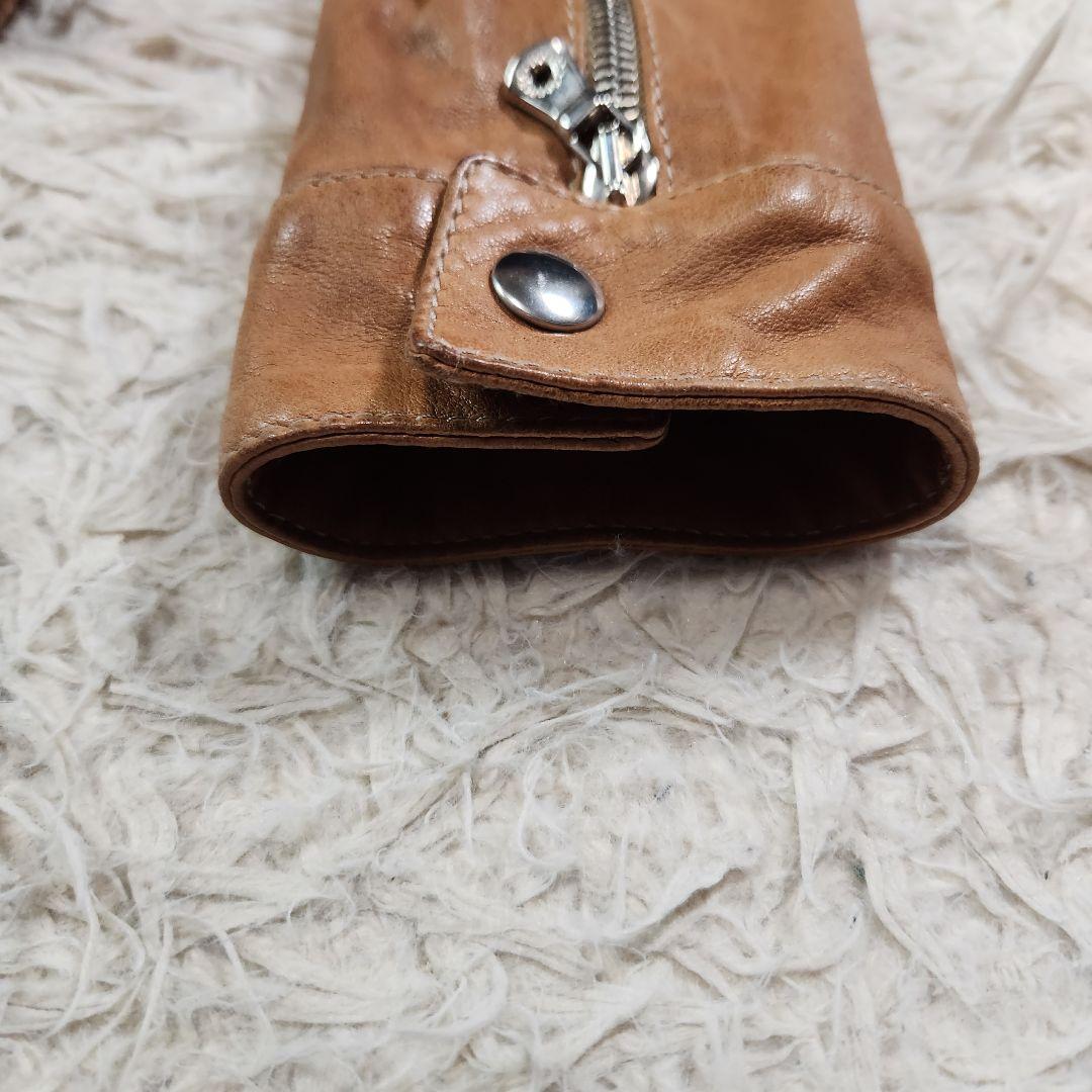 入手困難 ドルチェ&ガッバーナ シングルライダース レオパード柄 羊革 L
