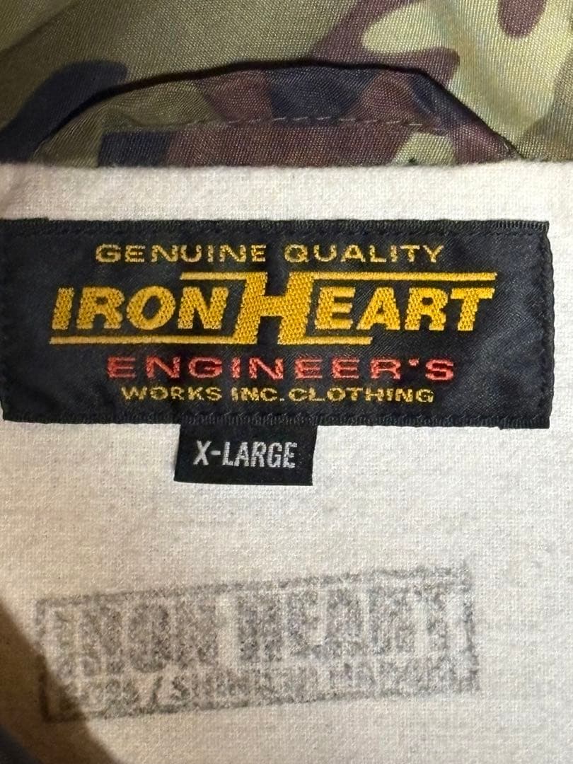IRON HEART カモフラージュ ナイロンコーチジャケット X-LARGE