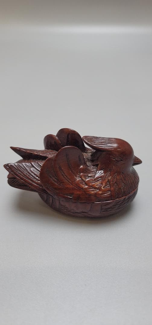 茶道具 唐物 紫檀 押鳥 香合 八方香合 二件