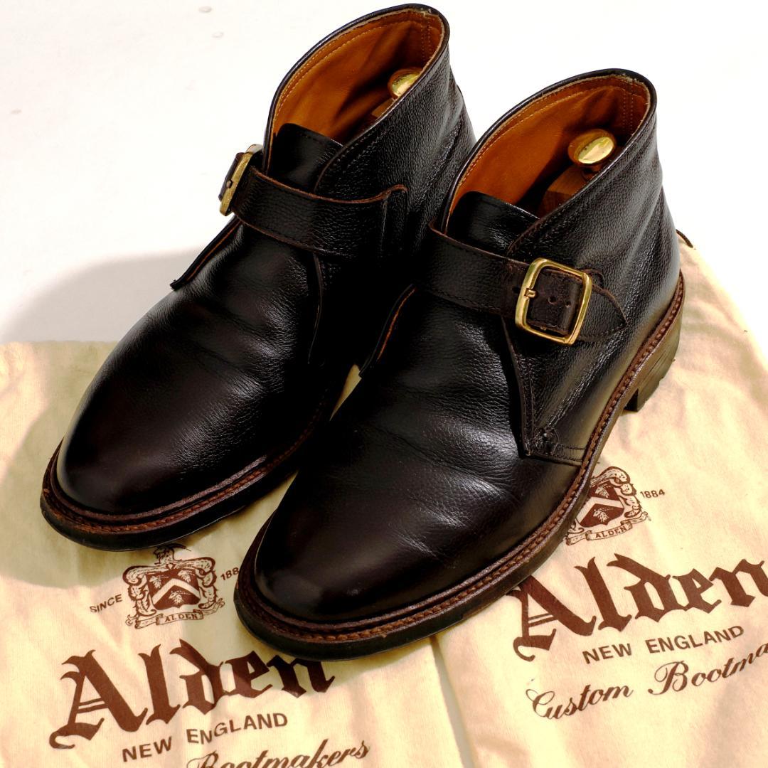 美品 オールデン レジーナグレインレザー ジョージブーツ alden 9D