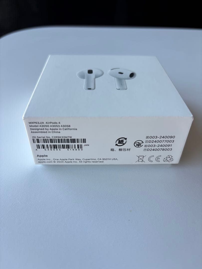 AirPods4 本体 保証付きNCなしモデル 【動作確認開封のみ・新品】