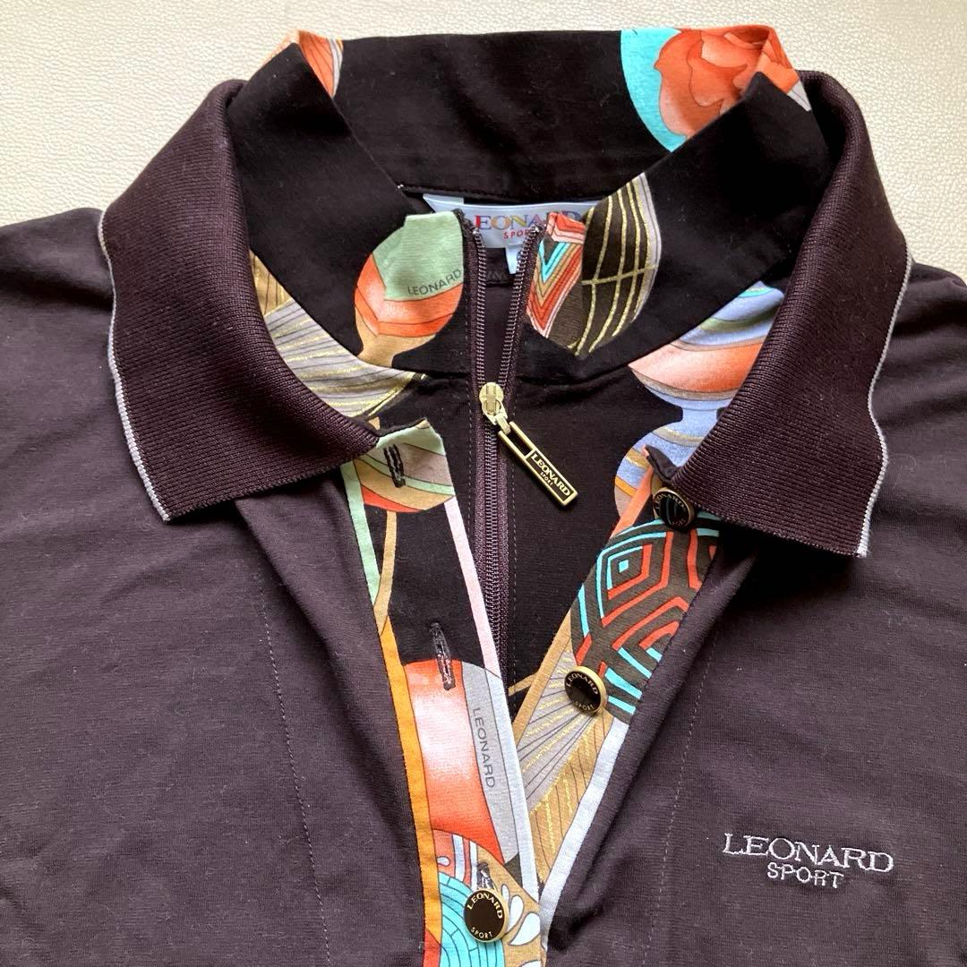 【美品】レオナール LEONARD SPORT 長袖ポロシャツ サイズ42