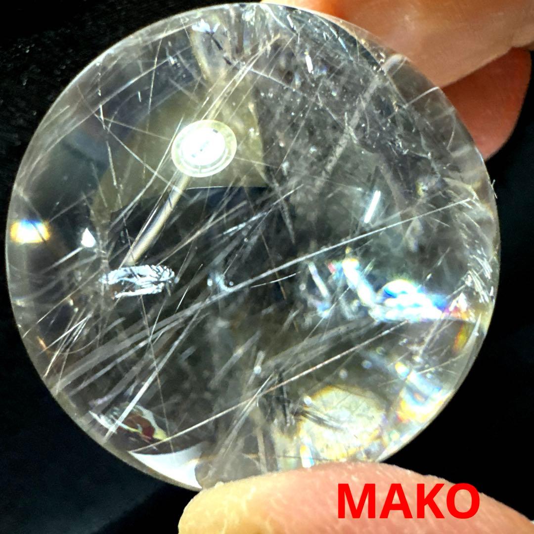 M1828☆ルチルクォーツ丸玉44mm 111g☆天然石　原石