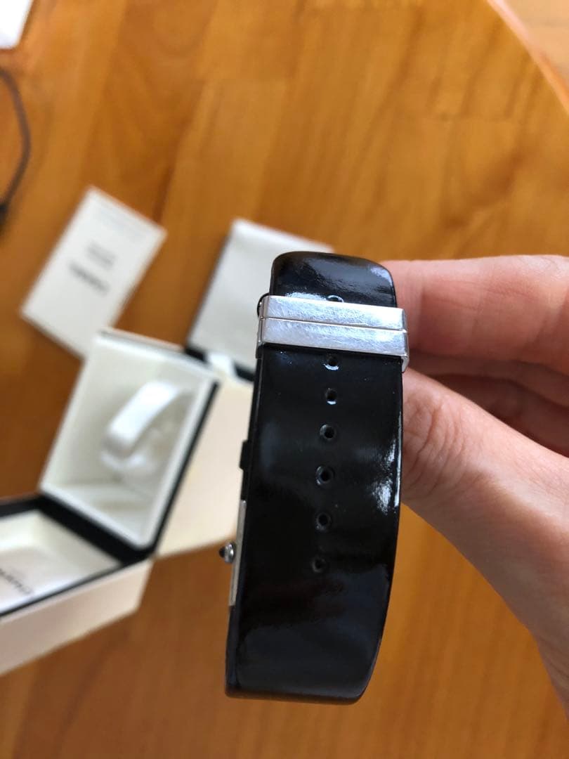 バラ⭐️CHANELマトラッセブラックエナメル時計