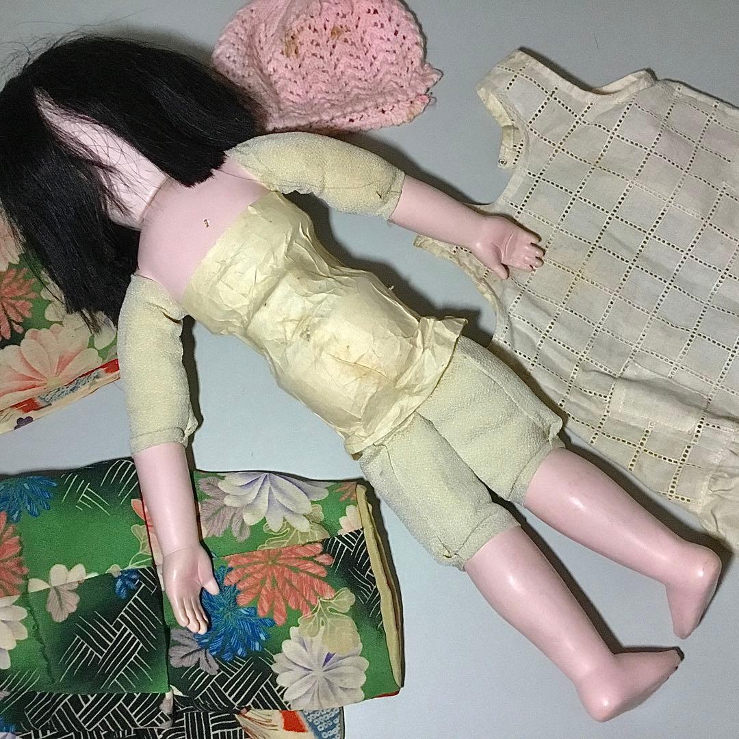 市松人形◆松乾斎 / まつ毛 / 50㎝◆抱き人形 お座り人形 大正ロマン