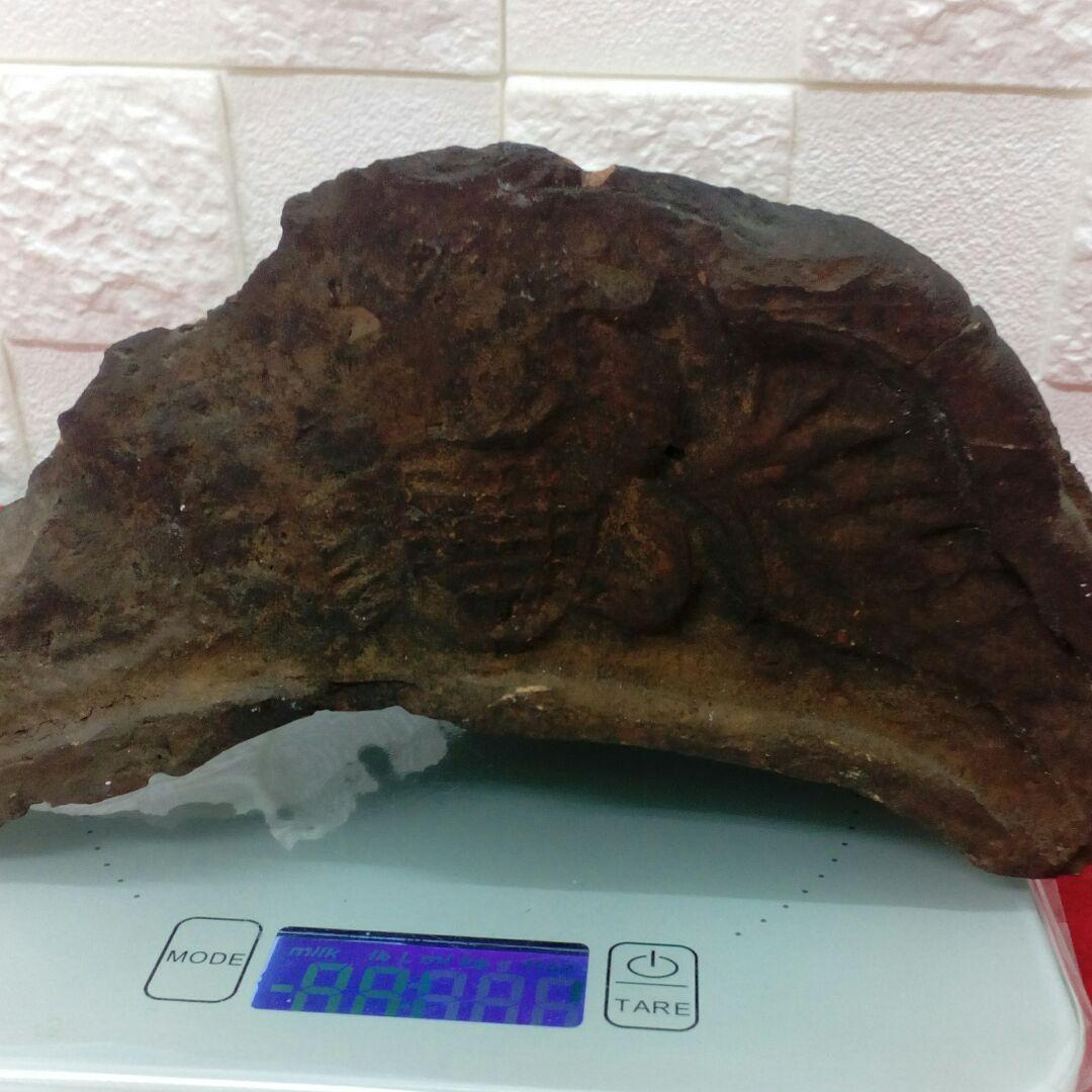 極稀少琉球古瓦城郭寺社灰茶褐色２００〜３３０年前頃レア当時物希少資料コレクション