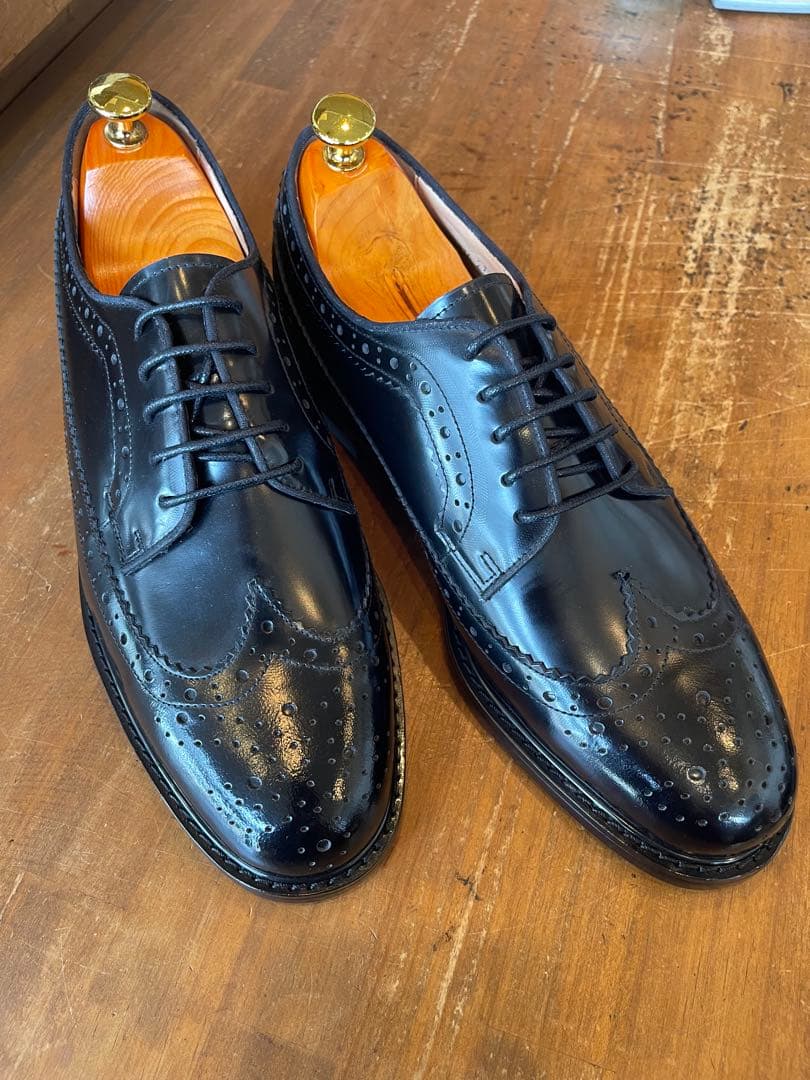 MURATA ORIGINAL9210776ウイングチップ黒鏡面本革27.5