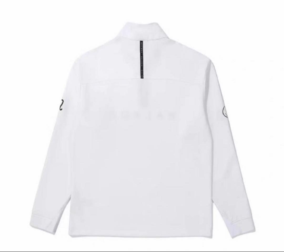 白　L 新品　マルボンゴルフ MALBON GOLF 　ハーフジップ