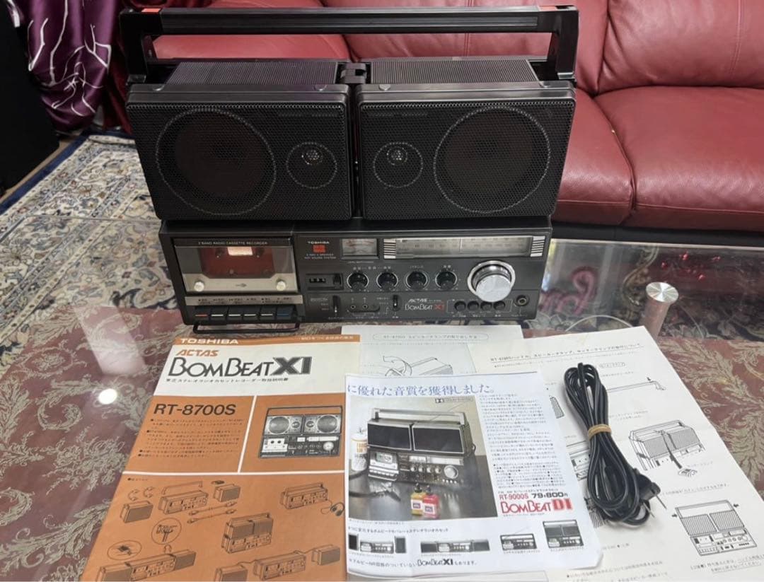 希少東芝ボムビート ラジカセ RT-8700S メンテナンス済み動作品説明書付き
