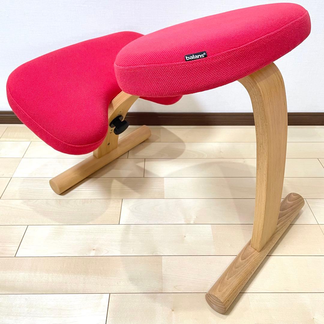 バランスラボ バランスチェア バランスイージー レッド 中古品 サカモトハウス