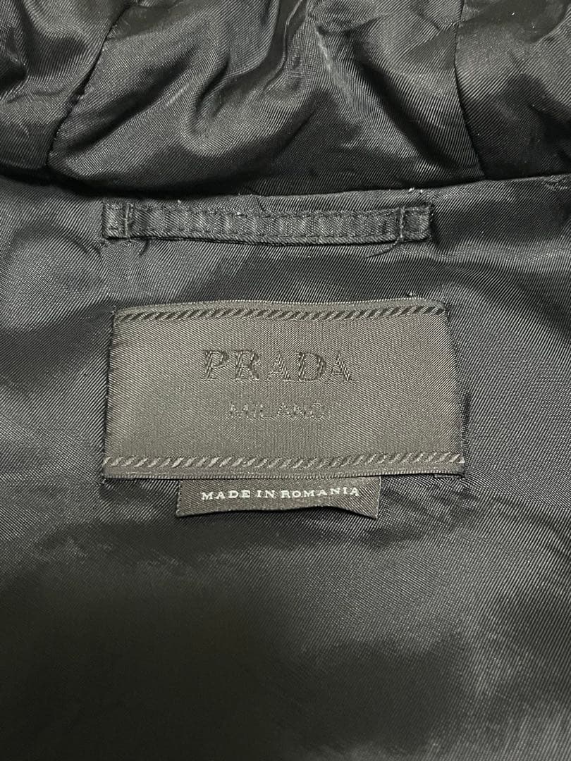 PRADA ブラック フード付きナイロンジャケット