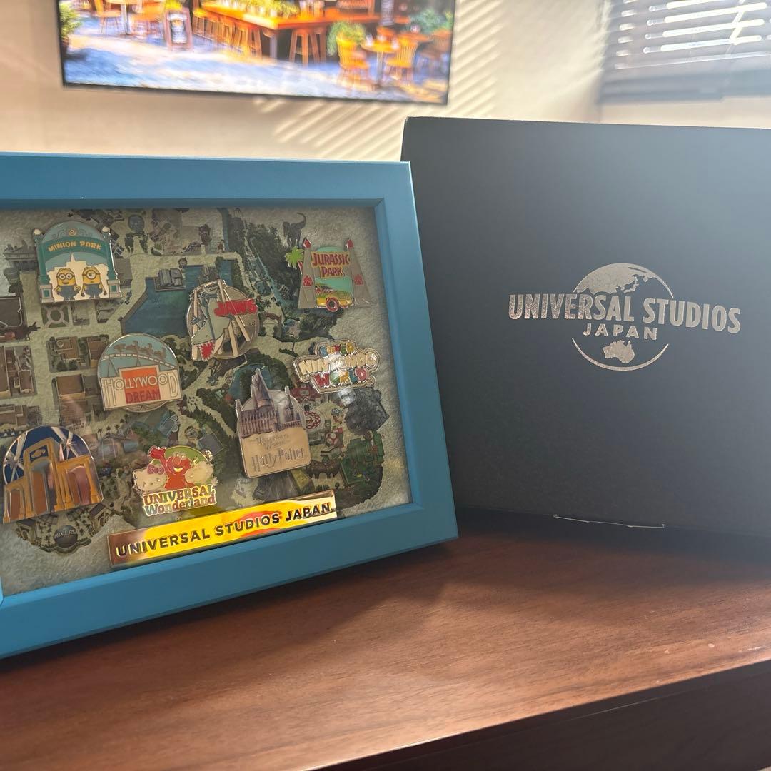 USJ 非売品 ピンバッジセット　フレーム・外箱付き