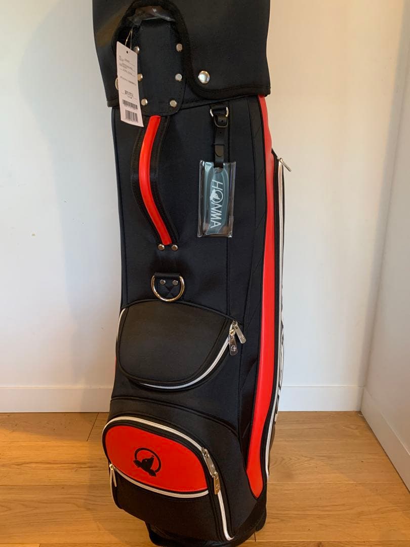 【新品未使用】HONMA GOLF 本間ゴルフ キャディバッグ 2025 黒×赤