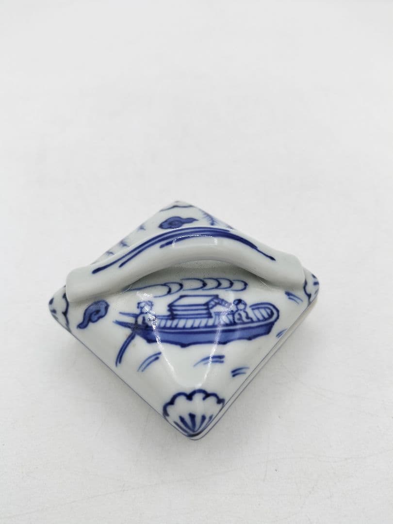 c786 【新品・未使用】香合 隅田川 林淡幽 木箱 茶道具