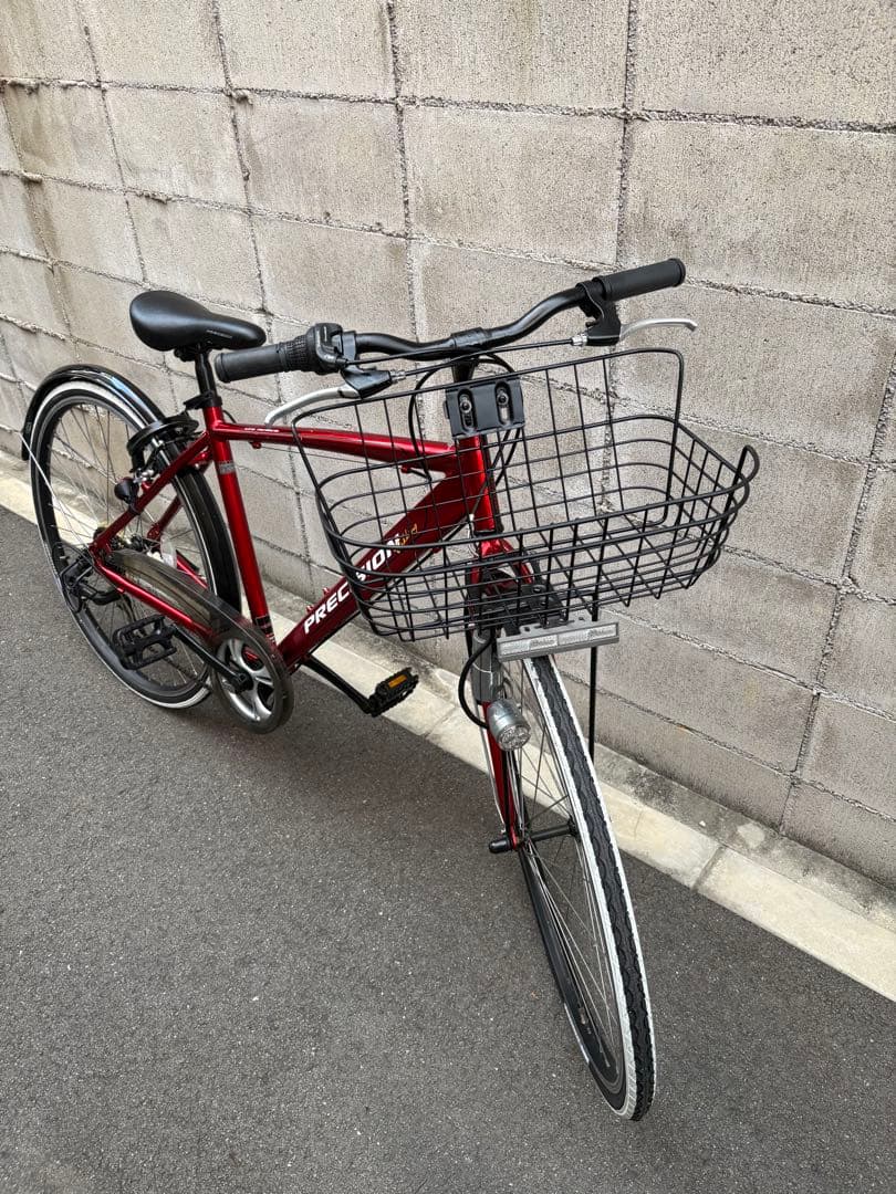 <両タイヤ新品>クロスバイク　RED
