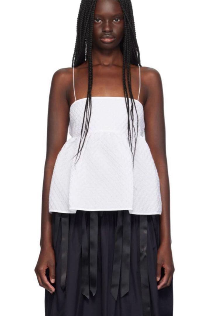 cecilie bahnsen selena top キャミ 白 UK6