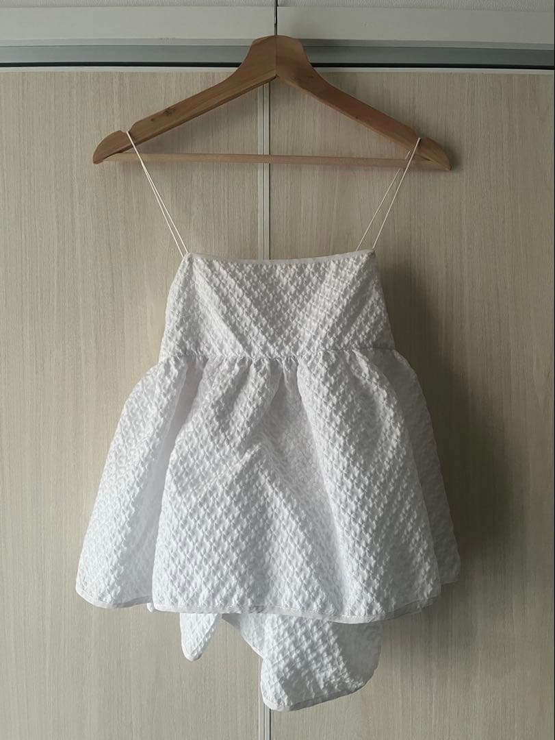 cecilie bahnsen selena top キャミ 白 UK6