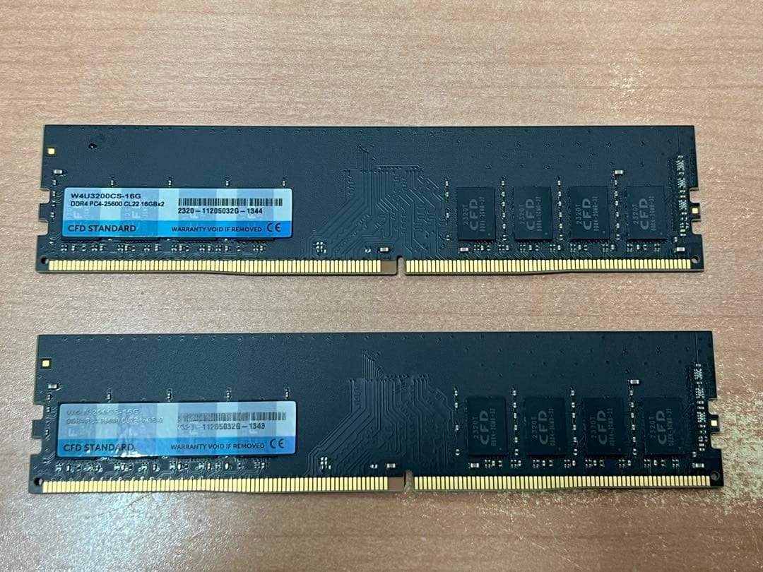 CFD DDR4 PC4-25600 CL22 16GB 2枚組