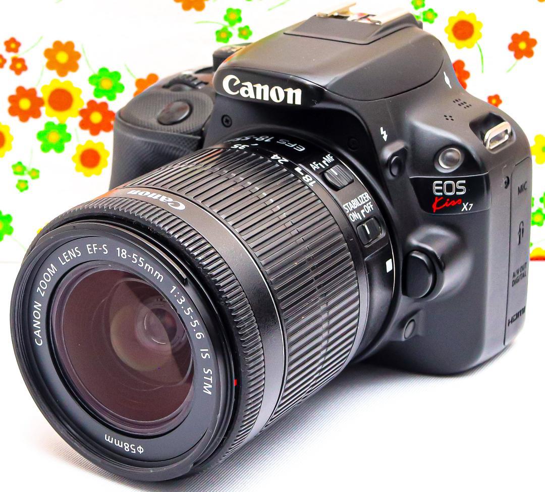 キャノン Canon EOS Kiss X7 ☆スマホ転送☆超小型・軽量☆美品♪