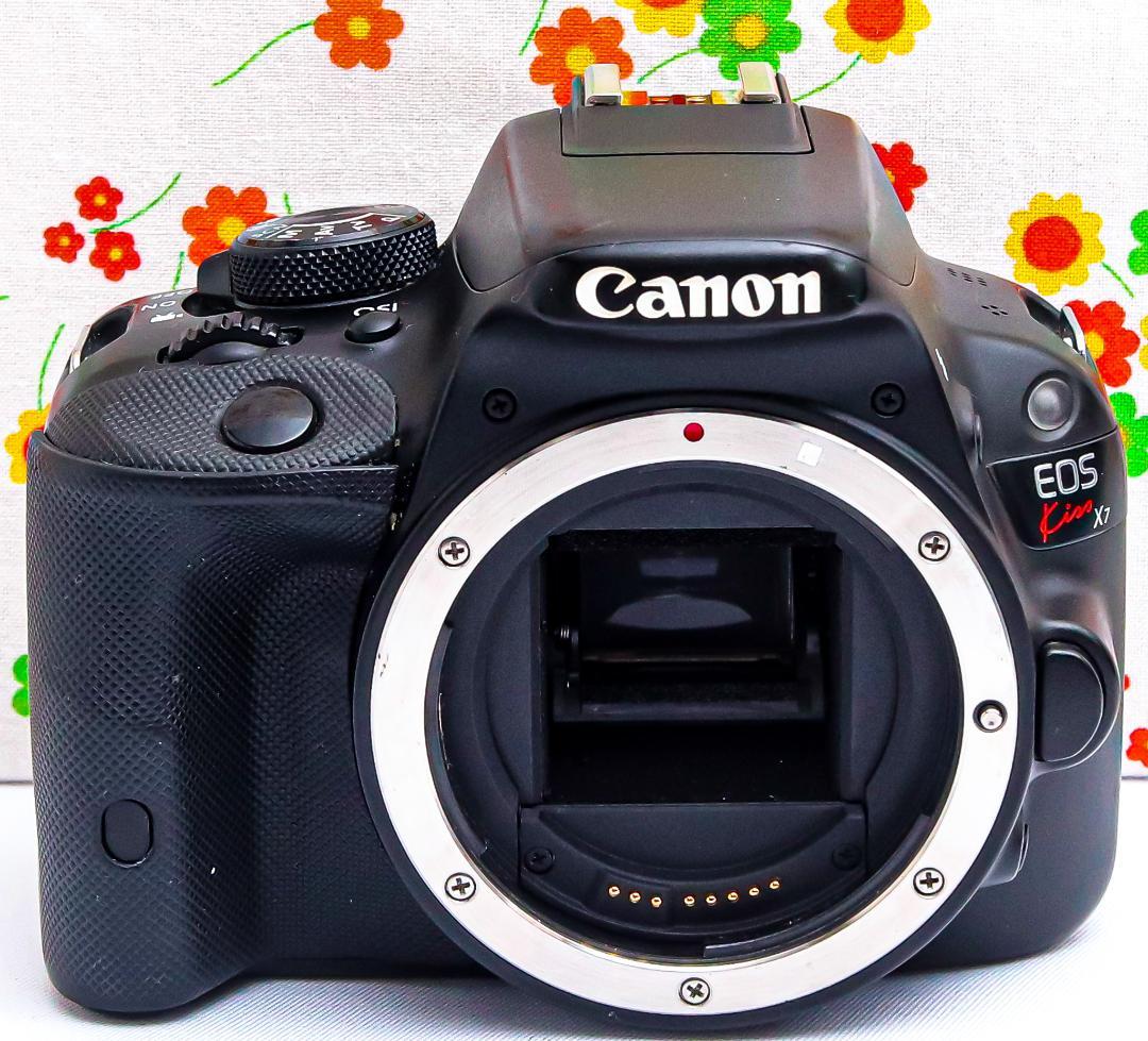 キャノン Canon EOS Kiss X7 ☆スマホ転送☆超小型・軽量☆美品♪