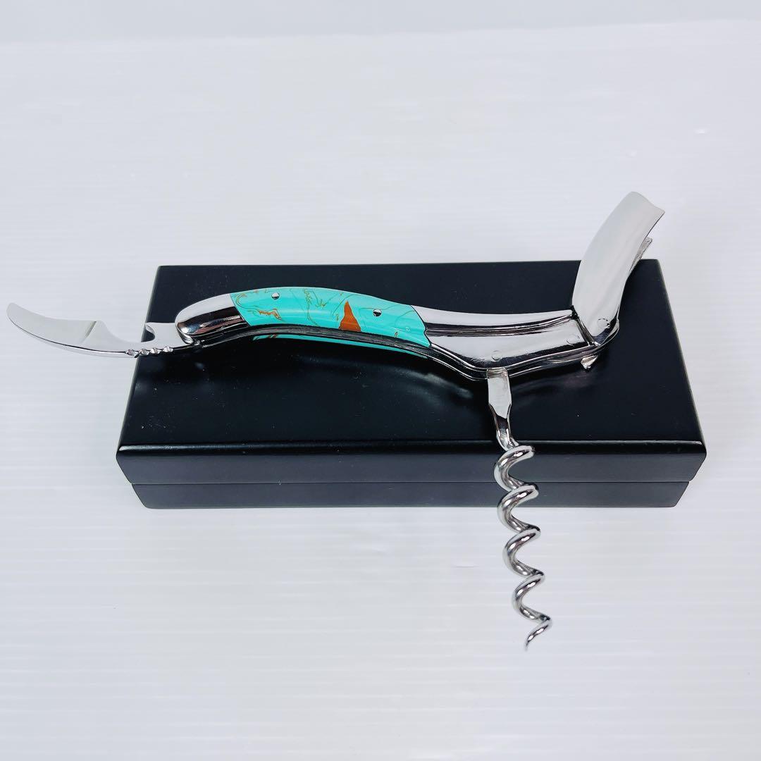 美品 LAGUIOLE ラギオール　アン　オブラック　ターコイズ　ソムリエナイフ