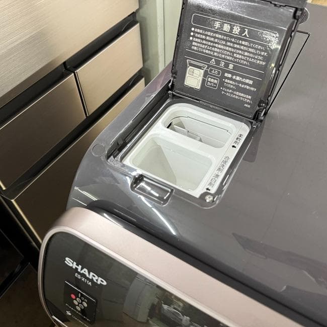 地域限定送料無料　超美品 SHARP シャープ ドラム式洗濯乾燥機ES-X11A