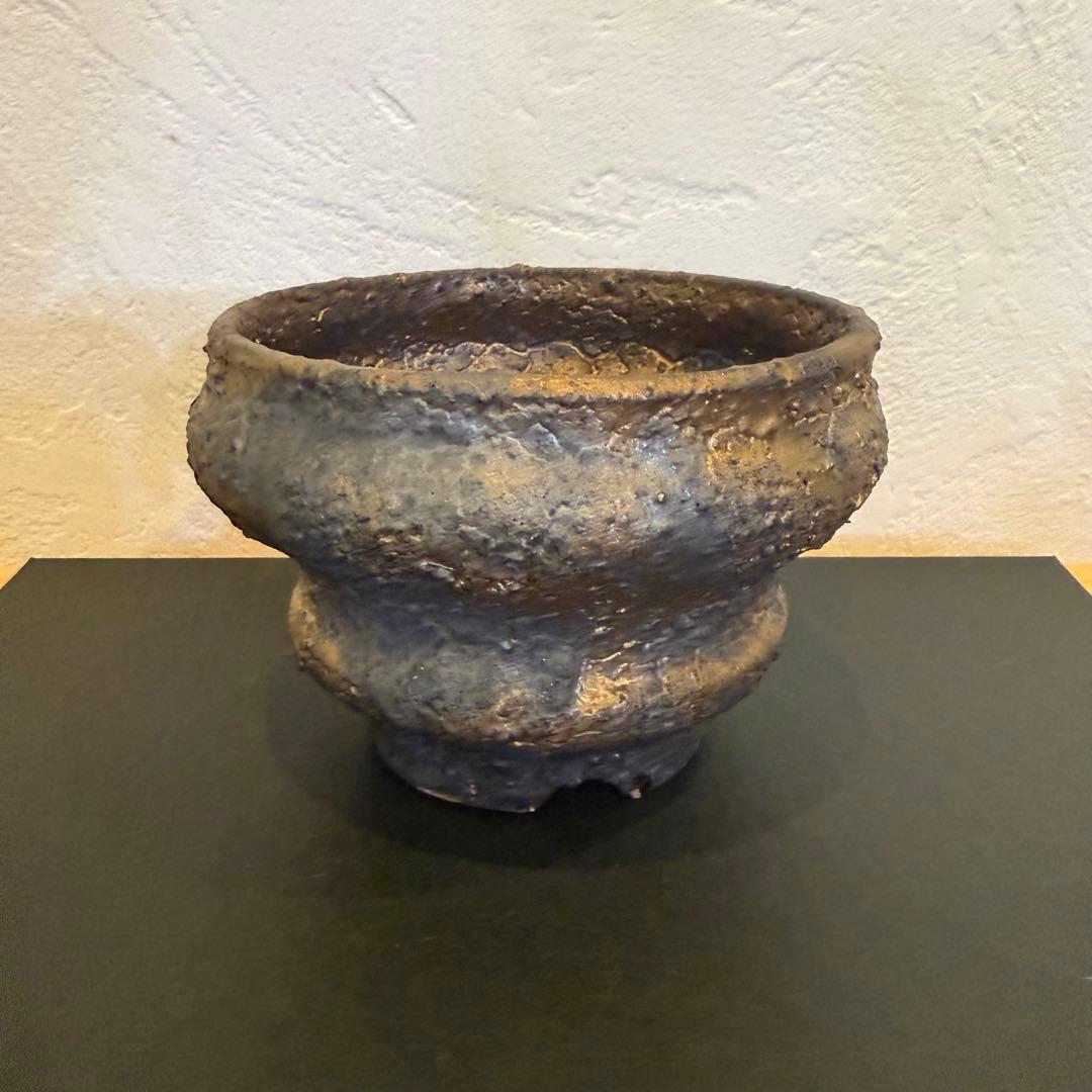 新品未使用 阪本健 作家鉢 植木鉢 黒