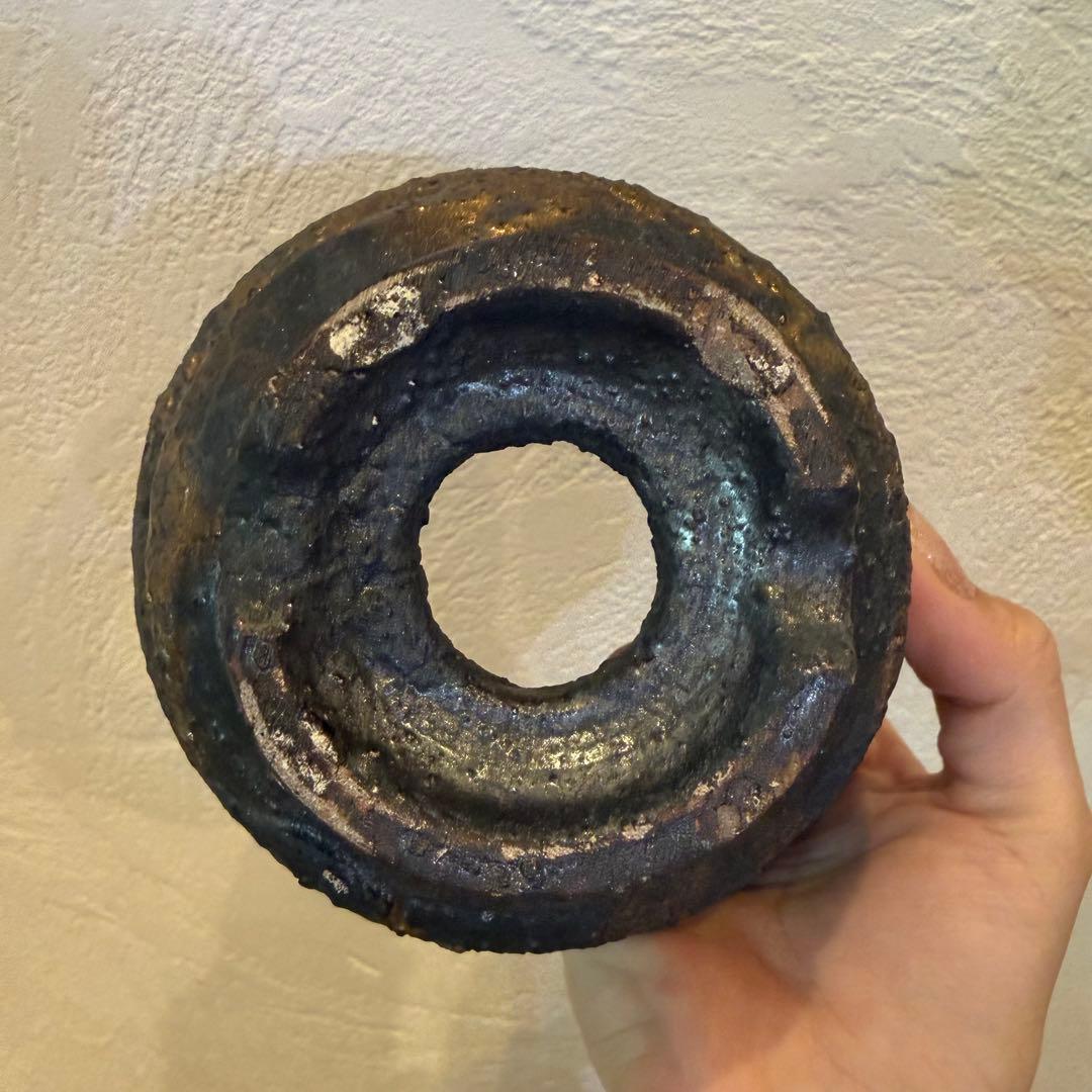 新品未使用 阪本健 作家鉢 植木鉢 黒
