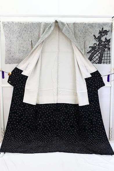★専用★未使用品 訪問着 藤娘きぬたや 総絞り 黒竹垣 身丈164cm 裄丈66