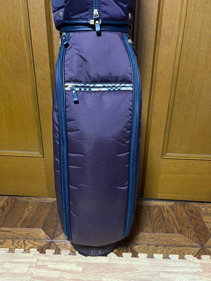良品 バーバリー ノヴァチェック キャディバッグ 本革　ナイロン　ゴルフバッグ