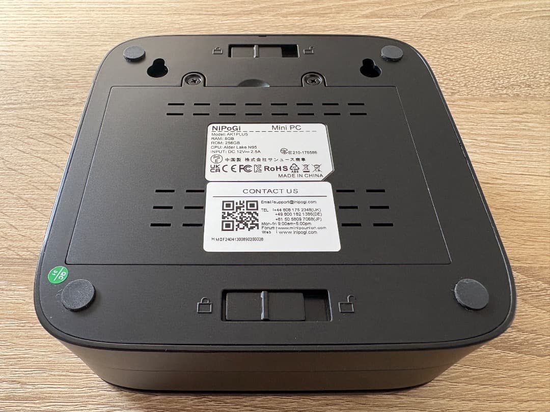 ミニPC NiPoGi AK1PLUS ロジクール、キーボード・マウス付