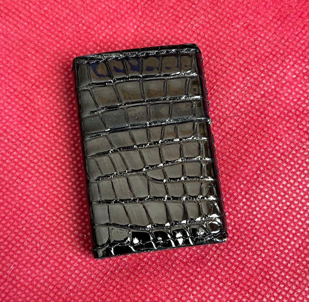ラスト１個半額！ZIPPO 本革クロコダイル ブラック 未使用