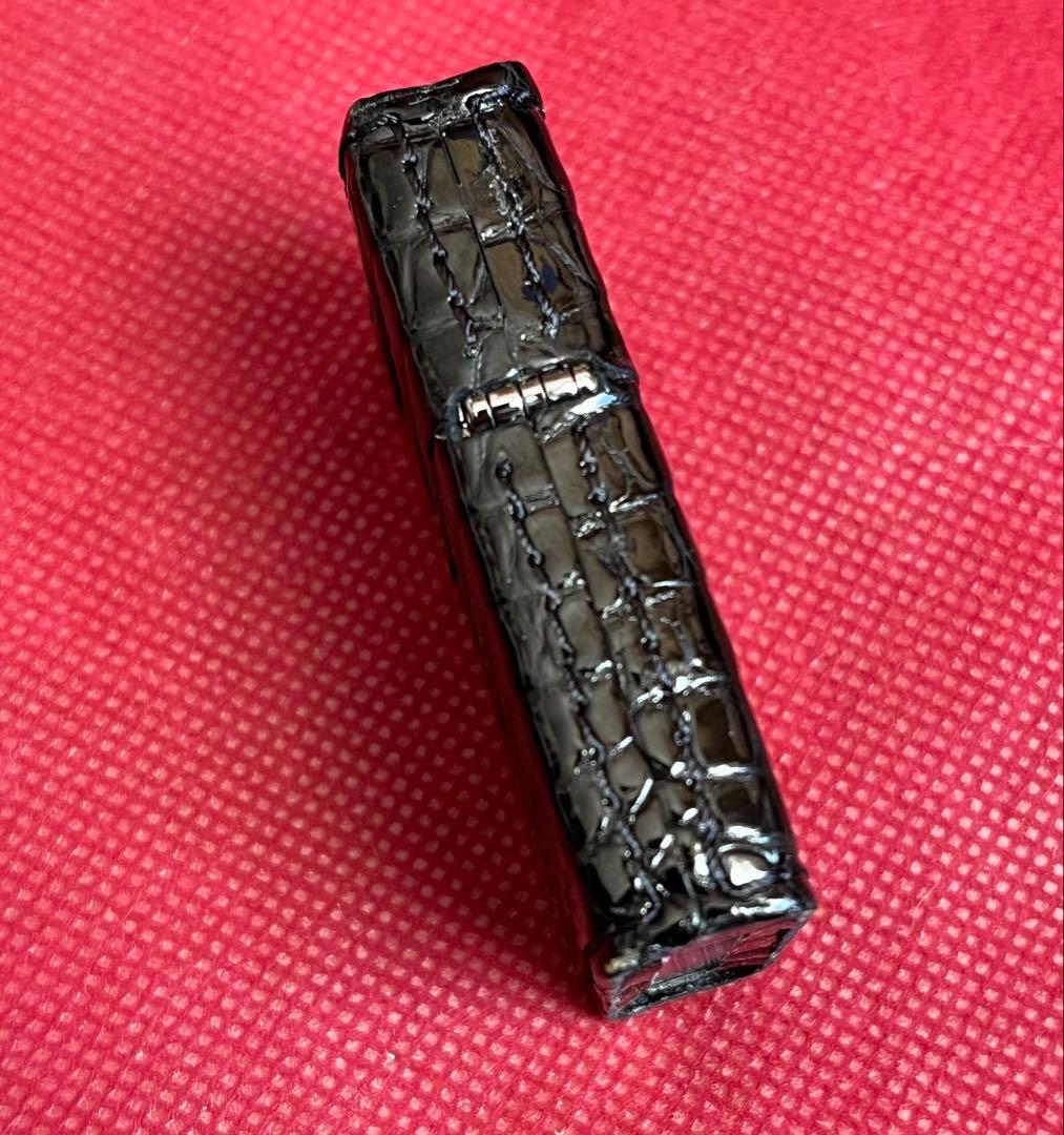ラスト１個半額！ZIPPO 本革クロコダイル ブラック 未使用